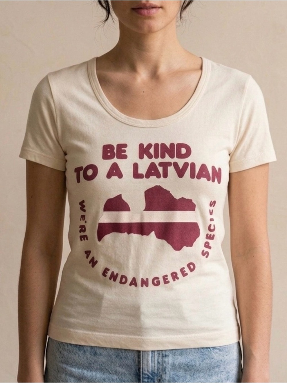 Rare vintage 1970s Latvian Diaspora political protest Cold War tee t-shirt sz M